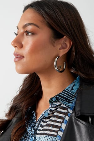 Earrings basic round - Silver Color color h5 Picture4